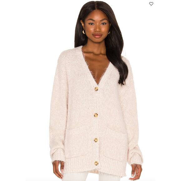 Free People Nevermind Cardigan Pink Size Medium - Picture 1 of 4
